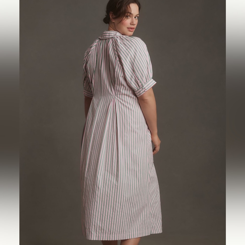 Anthropologie/ English Factory Plus Midi Stripe Shirt Dress Size 2X - Picture 15 of 15